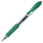 Pilot G-205 Retractable Gel Rollerball Pen 0.5mm Tip 0.32mm Line Green (Pack 12)