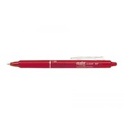 Pilot FriXion Clicker Erasable Retractable Gel Rollerball Pen 0.7mm Tip 0.35mm Line Red (Pack 12)