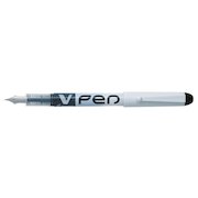 Pilot V-Pen Erasable Disposable Fountain Pen Black (Pack 12)