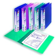 Snopake Executive Ring Binder 2 O-Ring A4 25mm Rings Electra Assorted (Pack 10)