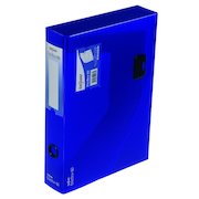 Snopake DocBox Polypropylene A4 60mm Spine Width Push Lock Closure Blue