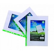 Snopake Bio Multi Punched Pocket Polypropylene A4 55 Micron Red Strip Embossed Top Opening Clear (Pack 25)