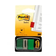 Post-it Index Flags Repositionable 25x43mm 12x50 Tabs Green (Pack 600) 7000029856