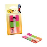 Post-it Index Flags Strong Repositionable 25x38mm 3x22 Tabs Pink Green Orange (Pack 66) 686-PGO