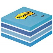 Post-it Note Cube 450 Sheets 76x76mm Pastel Blue/Neon Blue Shades