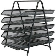 OSCO Wire Mesh 5 Tier Letter Tray Portrait