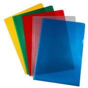 ValueX Cut Flush Folder Polypropylene A4 120 Micron Assorted Colours (Pack 50)