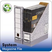 Fellowes Bankers Box System Magazine File Board Grey (Pack 10) 186004