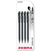 Zebra Mechanical Pencil HB 0.5mm Lead Black Barrel (Pack 4)