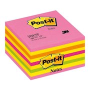 Post-it Note Cube Pad of 450 Sheets 76x76mm Neon Assorted
