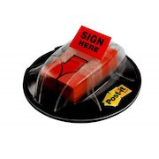 Post-it Index Desk Grip Dispenser 125 of 50mm Sign Here Flags