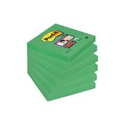 Post-it Super Sticky Notes 76x76mm 90 Sheets Asparagus (Pack 6) 654-6SS-AW