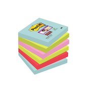Post-It Super Sticky Notes 76x76mm 90 Sheets Cosmic Colours (Pack 6) 7100147842