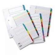 Concord Index Jan-Dec Mylar-reinforced Multicolour-Tabs Punched 4 Holes 150gsm A4 White