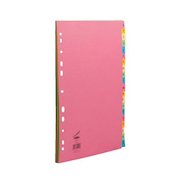 Concord Index A-Z A4 160gsm Board Bright Assorted Colours 52499