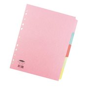 Concord Divider 5 Part A4 160gsm Board Pastel Assorted Colours