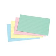 Concord Record Cards Ruled 152x102mm Assorted Colours (Pack 100)