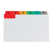 Concord Guide Cards A-Z 203x127mm White with Multicoloured Tabs