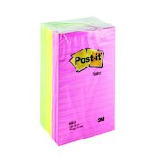 Post-it Notes XXL 101 x 152mm Lined Neon Assorted (6 Pack) 660N