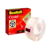 Scotch Crystal Tape 19mm x 33m Clear Glossy 600