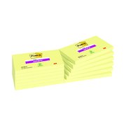 Post-it Notes Super Sticky 76 x 127mm Canary Yellow (12 Pack) 655-12SSCY