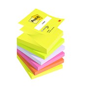Post-it Z-Notes 76x76mm Neon Rainbow (6 Pack) R330NR