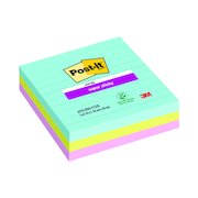 Post-it Notes Super Sticky XL 101 x 101mm Lined Miami (3 Pack) 675-SS3-MIA