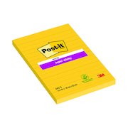 Post-it Notes Super Sticky 152 x 102mm Lined Ultra Yellow (6 Pack) 660S