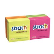 ValueX Stickn Notes 76x76mm 100 Sheets Neon Colours (Pack 12) 21332