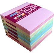 ValueX Extra Sticky Notes 76x76mm 90 Sheets Pastel Colours (Pack 6) 21659