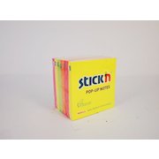 ValueX Stickn Pop-Up Notes 100 Sheets Neon Colours (Pack 6) EH7674