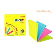 Stickn Magic Sticky Notes 76x76mm 100 Sheets Neon Colours (Pack 12) 21571