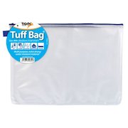 Tiger Tuff Bag Polypropylene A4 Plus 500 Micron Clear with Assorted Colour Zips