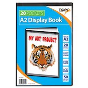 Tiger A2 Presentation Display Book 20 Pocket Black