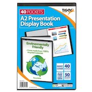 Tiger A2 Presentation Display Book 40 Pocket Black