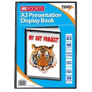 Tiger A3 Presentation Display Book 40 Pocket Black