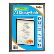 Tiger A5 Presentation Display Book 20 Pocket Black