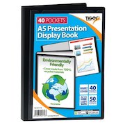 Tiger A5 Presentation Display Book 40 Pocket Black