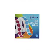 Avery Labels in Dispenser on Roll Round Diam.19mm Blue