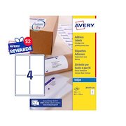 Avery Inkjet Address Label 139x99mm 4 Per A4 Sheet White (Pack 400 Labels) J8169-100