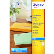 Avery Inkjet Address Label 99x34mm 16 Per A4 Sheet Clear (Pack 400 Labels) J8562-25