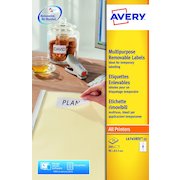 Avery Multipurpose Labels Removable Laser 8 per Sheet 96x63.5mm White
