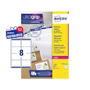 Avery Laser Parcel Label 99x67.7mm 8 Per A4 Sheet White (Pack 800 Labels) L7165-100