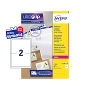 Avery Parcel Labels Laser Jam-free 2 per Sheet 199.6x143.5mm Opaque White