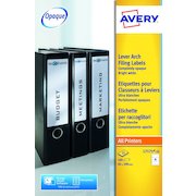 Avery Laser Filing Label Lever Arch File 200x60mm 4 Per A4 Sheet White (Pack 100 Labels) L7171-25