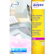 Avery Mini Multipurpose Labels Laser 20 per Sheet 55x12.7mm Clear