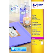 Avery Laser Glossy Label 139x99mm 4 Per A4 Sheet White (Pack 160 Labels) L7769-40
