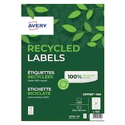 Avery Addressing Labels Laser Recycled 21 per Sheet 63.5x38.1mm White