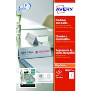 Avery Printable Tent Card 210x60mm 1 Per Sheet 190gsm White (Pack 20) L4796-20