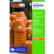 Avery Ultra Resistant Labels 74 x 105 mm Permanent 8 Labels Per Sheet 160 Labels Per